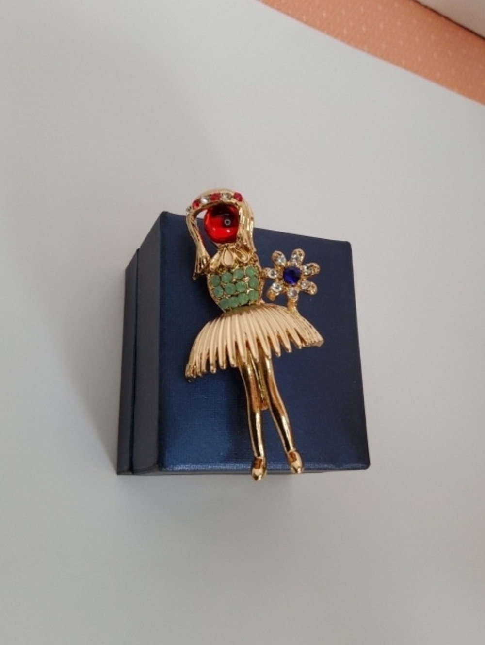 Vintage Goldtone Ballerina Brooch.